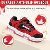 imageSKYWHEEL Kids Sneaker Boys Girls Light Up Shoes with Switch Breathable Athletic Casual Walking Tennis Shoes Boys Girls FootwearRedBlack Light Up Shoes With Switch