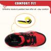 imageSKYWHEEL Kids Sneaker Boys Girls Light Up Shoes with Switch Breathable Athletic Casual Walking Tennis Shoes Boys Girls FootwearRedBlack Light Up Shoes With Switch