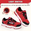 imageSKYWHEEL Kids Sneaker Boys Girls Light Up Shoes with Switch Breathable Athletic Casual Walking Tennis Shoes Boys Girls FootwearRedBlack Light Up Shoes With Switch