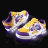 imageSKYWHEEL Kids Sneaker Boys Girls Light Up Shoes with Switch Breathable Athletic Casual Walking Tennis Shoes Boys Girls FootwearYellowPurple Light Up Shoes With Switch