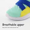 imageSKYWHEEL Toddler Tennis Shoes Boys Girls Barefoot Slip On Shoes Kids Lightweight Breathable Sports Sneakers for Walking RunningBlueGreen