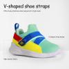 imageSKYWHEEL Toddler Tennis Shoes Boys Girls Barefoot Slip On Shoes Kids Lightweight Breathable Sports Sneakers for Walking RunningBlueGreen