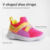 imageSKYWHEEL Toddler Tennis Shoes Boys Girls Barefoot Slip On Shoes Kids Lightweight Breathable Sports Sneakers for Walking RunningFuchsia
