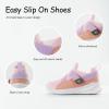 imageSKYWHEEL Toddler Tennis Shoes Boys Girls Barefoot Slip On Shoes Kids Lightweight Breathable Sports Sneakers for Walking RunningPink