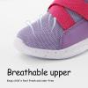 imageSKYWHEEL Toddler Tennis Shoes Boys Girls Barefoot Slip On Shoes Kids Lightweight Breathable Sports Sneakers for Walking RunningPurple