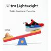 imageSKYWHEEL Toddler Tennis Shoes Boys Girls Barefoot Slip On Shoes Kids Lightweight Breathable Sports Sneakers for Walking RunningRedBlack