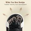 imageSKYWHEEL Toddler Wide Toe Box Barefoot Shoes Boys Sneakers Kids Tennis Shoes Comfort Lightweight Zero Drop Walking Shoe for IndoorOutdoor PlayBlack Toddler Shoes