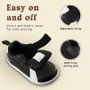 imageSKYWHEEL Toddler Wide Toe Box Barefoot Shoes Boys Sneakers Kids Tennis Shoes Comfort Lightweight Zero Drop Walking Shoe for IndoorOutdoor PlayBlack Toddler Shoes
