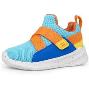 imageSKYWHEEL Toddler Tennis Shoes Boys Girls Barefoot Slip On Shoes Kids Lightweight Breathable Sports Sneakers for Walking RunningMulticolor