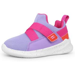 imageSKYWHEEL Toddler Tennis Shoes Boys Girls Barefoot Slip On Shoes Kids Lightweight Breathable Sports Sneakers for Walking RunningPurple