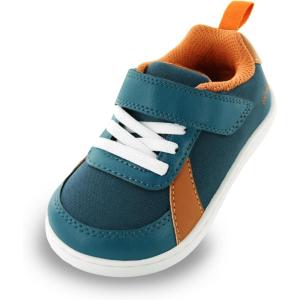 imageSKYWHEEL Toddler Wide Toe Box Barefoot Shoes Boys Sneakers Kids Tennis Shoes Comfort Lightweight Zero Drop Walking Shoe for IndoorOutdoor PlayPatina Green Toddler Shoes