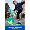 imageSKYWHEEL Kids Sneakers for Boys Girls Skate Shoes Lace up Athletic Running Walking Light Up Tennis Shoes Size 11 to Big Kids Size 3NavyGreen Light Up Shoes With Switch