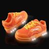 imageSKYWHEEL Kids Sneakers for Boys Girls Skate Shoes Lace up Athletic Running Walking Light Up Tennis Shoes Size 11 to Big Kids Size 3Orange Light Up Shoes With Switch
