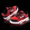 imageSKYWHEEL Kids Sneakers for Boys Girls Skate Shoes Lace up Athletic Running Walking Light Up Tennis Shoes Size 11 to Big Kids Size 3RedBlack Light Up Shoes With Switch