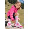 imageSKYWHEEL Kids Sneakers for Boys Girls Skate Shoes Lace up Athletic Running Walking Light Up Tennis Shoes Size 11 to Big Kids Size 3WhitePink Light Up Shoes With Switch