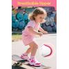 imageSKYWHEEL Kids Sneakers for Boys Girls Skate Shoes Lace up Athletic Running Walking Light Up Tennis Shoes Size 11 to Big Kids Size 3WhitePink Light Up Shoes With Switch