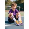 imageSKYWHEEL Kids Sneakers for Boys Girls Skate Shoes Lace up Athletic Running Walking Light Up Tennis Shoes Size 11 to Big Kids Size 3YellowPurple Light Up Shoes With Switch