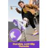 imageSKYWHEEL Kids Sneakers for Boys Girls Skate Shoes Lace up Athletic Running Walking Light Up Tennis Shoes Size 11 to Big Kids Size 3YellowPurple Light Up Shoes With Switch