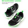 imageSKYWHEEL Kids Sneakers for Boys Light Up Shoes with Switch Tennis Running Athletic Shoes Toddler Size 10 to Big Kids Size 5BlackGreen Kids Ligth Up Shoes