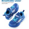 imageSKYWHEEL Kids Sneakers for Boys Light Up Shoes with Switch Tennis Running Athletic Shoes Toddler Size 10 to Big Kids Size 5Blue Kids Ligth Up Shoes