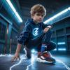 imageSKYWHEEL Kids Sneakers for Boys Light Up Shoes with Switch Tennis Running Athletic Shoes Toddler Size 10 to Big Kids Size 5Navy Kids Ligth Up Shoes