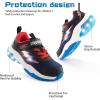 imageSKYWHEEL Kids Sneakers for Boys Light Up Shoes with Switch Tennis Running Athletic Shoes Toddler Size 10 to Big Kids Size 5Navy Kids Ligth Up Shoes