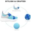 imageSKYWHEEL Toddler Boy Shoes Cushioning Breathable Tennis Running Athletic Sneakers Size 6 Light Blue