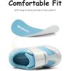 imageSKYWHEEL Toddler Boys Girls Shoes Wide Toe Box Barefoot Casual Walking Running Sneakers for Toddler and Little KidsBlue Silver Toddler Sneakers