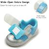 imageSKYWHEEL Toddler Boys Girls Shoes Wide Toe Box Barefoot Casual Walking Running Sneakers for Toddler and Little KidsBlue Silver Toddler Sneakers
