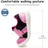 imageSKYWHEEL Toddler Boys Girls Shoes Wide Toe Box Barefoot Casual Walking Running Sneakers for Toddler and Little KidsHot Pink Toddler Shoes