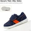 imageSKYWHEEL Toddler Boys Girls Shoes Wide Toe Box Barefoot Casual Walking Running Sneakers for Toddler and Little KidsNavy Orange Toddler Boys Sneakers