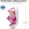 imageSKYWHEEL Toddler Boys Girls Shoes Wide Toe Box Barefoot Casual Walking Running Sneakers for Toddler and Little KidsPink Fuchsia Toddler Girls Shoes