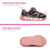 imageSKYWHEEL Toddler Girls Boys Light up Shoes LED Flashing Lightweight Mesh Breathable Walking Sneakers for Toddler and Little Kids RunningBlack Girls Light Up Shoes