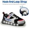 imageSKYWHEEL Toddler Girls Boys Light up Shoes LED Flashing Lightweight Mesh Breathable Walking Sneakers for Toddler and Little Kids RunningBlack Silver Light Up Shoes