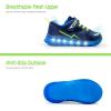 imageSKYWHEEL Toddler Girls Boys Light up Shoes LED Flashing Lightweight Mesh Breathable Walking Sneakers for Toddler and Little Kids RunningDark Blue Light Up Shoes