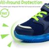 imageSKYWHEEL Toddler Girls Boys Light up Shoes LED Flashing Lightweight Mesh Breathable Walking Sneakers for Toddler and Little Kids RunningDark Blue Light Up Shoes