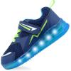 imageSKYWHEEL Toddler Girls Boys Light up Shoes LED Flashing Lightweight Mesh Breathable Walking Sneakers for Toddler and Little Kids RunningDark Blue Light Up Shoes