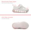 imageSKYWHEEL Toddler Girls Boys Light up Shoes LED Flashing Lightweight Mesh Breathable Walking Sneakers for Toddler and Little Kids RunningGirls White Light Up Shoes