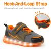 imageSKYWHEEL Toddler Girls Boys Light up Shoes LED Flashing Lightweight Mesh Breathable Walking Sneakers for Toddler and Little Kids RunningGrey Boys Light Up Shoes