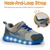 imageSKYWHEEL Toddler Girls Boys Light up Shoes LED Flashing Lightweight Mesh Breathable Walking Sneakers for Toddler and Little Kids RunningGrey Light Up Shoes