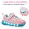 imageSKYWHEEL Toddler Girls Boys Light up Shoes LED Flashing Lightweight Mesh Breathable Walking Sneakers for Toddler and Little Kids RunningPink Toddler Shoes