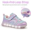 imageSKYWHEEL Toddler Girls Boys Light up Shoes LED Flashing Lightweight Mesh Breathable Walking Sneakers for Toddler and Little Kids RunningPurple Toddler Shoes