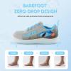imageSKYWHEEL Toddler Wide Toe Box Shoes Lightweight SlipOn Cartoon Sneakers for Boys and Girls Breathable Barefoot Style Extra Comfort for Chubby FeetBoys Grey Shoes