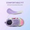 imageSKYWHEEL Toddler Wide Toe Box Shoes Lightweight SlipOn Cartoon Sneakers for Boys and Girls Breathable Barefoot Style Extra Comfort for Chubby FeetGirls Purple Shoes