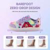 imageSKYWHEEL Toddler Wide Toe Box Shoes Lightweight SlipOn Cartoon Sneakers for Boys and Girls Breathable Barefoot Style Extra Comfort for Chubby FeetGirls Purple Shoes