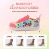 imageSKYWHEEL Toddler Wide Toe Box Shoes Lightweight SlipOn Cartoon Sneakers for Boys and Girls Breathable Barefoot Style Extra Comfort for Chubby FeetGirls Pink Shoes