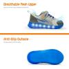 imageSKYWHEEL Light Up Sneakers for Toddlers EasyOn with Hook ampamp Loop Lightweight Breathable and SoftBlack Silver Light Up Shoes