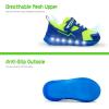imageSKYWHEEL Light Up Sneakers for Toddlers EasyOn with Hook ampamp Loop Lightweight Breathable and SoftGreen Light Up Shoes for Boys