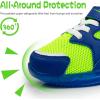 imageSKYWHEEL Light Up Sneakers for Toddlers EasyOn with Hook ampamp Loop Lightweight Breathable and SoftGreen Light Up Shoes for Boys