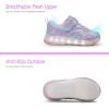 imageSKYWHEEL Light Up Sneakers for Toddlers EasyOn with Hook ampamp Loop Lightweight Breathable and SoftPurple Toddler Shoes